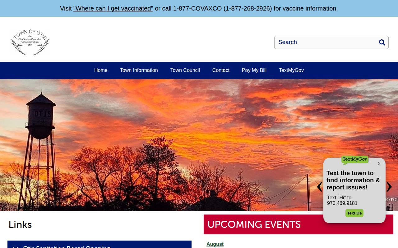Town of Otis official site for Washington County arrest record routing