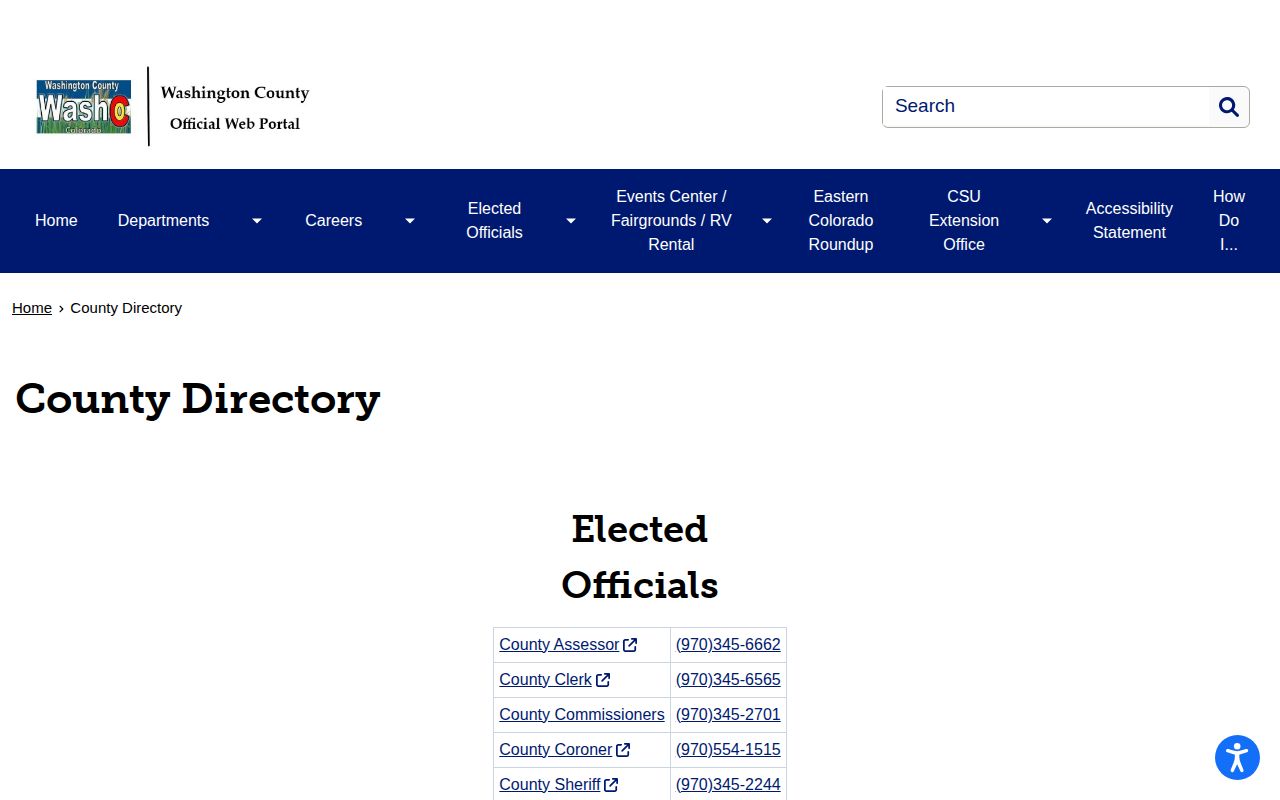 Washington County inmate information and booking record contacts